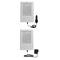 Essential Kit for the Amazon Kindle 2 / DX - includes Car and Wall Charger with Rapid Charge Technology