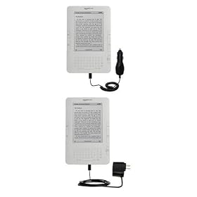 Essential Kit for the Amazon Kindle 2 / DX - includes Car and Wall Charger with Rapid Charge Technology