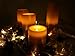 Red Flameless Real Wax Candles with Remote 4, 5, 6, and 8-Inch Unscented LED Candles of 4