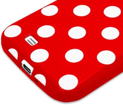 MyBa Red Polka Dots Soft TPU Gel Case Cover Skin for Samsung Galaxy S4 IV i9500
