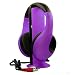 AGPtek 5 in 1 Wireless Headphone ( Purple ) for Audio Device Full-channel TV PC Game Player DVD VCD MP3 MP4 CD player with 2.5mm to 3.5mm Headphone Audio Converter