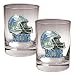 Detroit Lions NFL 2pc Rocks Glass Set - Helmet log