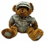 Stuffed 18 plush teddy bear in personalized custom embroidered U.S. Air Force Air Battle Military Uniform-ABU