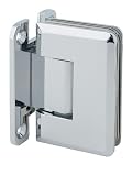 Mont Hard Wall Mount H Backplate Shower Door Hinge with Bevelled Edge