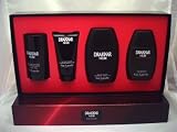 DRAKKAR NOIR for Men 4 Piece set: 3.4 oz Eau de Toilette Spray + 3.4 oz After Shave Balm + 2.6 oz Deodorant Stick + 1.7 oz All Over Cleasner by Guy Laroche