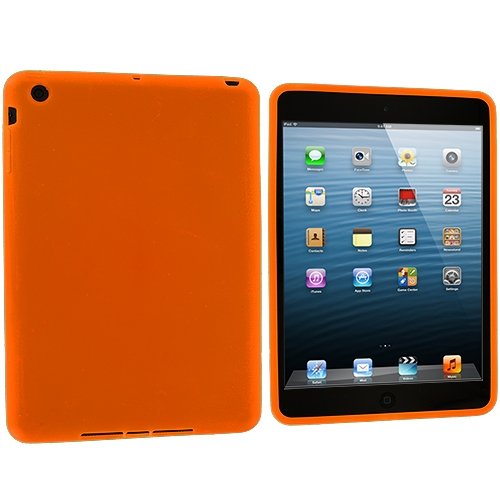Orange Silicone Rubber Gel Soft Skin Case Cover for Apple iPad Mini