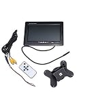 7 Inch TFT Adjustable LCD Backlight Color Screen Rearview Monitor For Car With IR Remote + Bracket