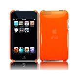 Orange Ultra Slim Hybrid Crystal XYLO-GEL: Back Cover Skin Case for the Apple iPod Touch 2G & 3G (8GB 16GB 32GB 64GB) MP3 Player.
