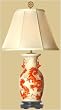 Asian Furniture & D&eacute;cor - 21" Ceramic Foo Dog Vase Oriental Vase Lamp w/ Shou Symbol Finial