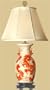 Asian Furniture & D�cor - 21" Ceramic Foo Dog Vase Oriental Vase Lamp w/ Shou Symbol Finial