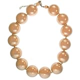 1 1/8 Hand Knotted Huge Pearls, 18 Length In Ivory
