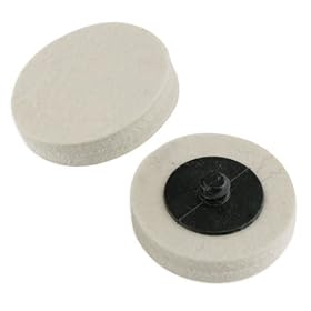 2" Roloc Compressed Wool Polish Buff Wheel Pad - Flat, 1/2" Thick