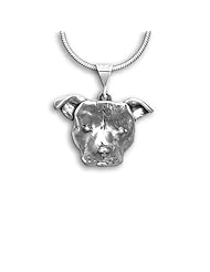 Sterling Silver Pit Bull Large Pendant by The Magic Zoo