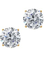 1.50 Ct Round H/I SI1-SI2 Diamond 14K Yellow Gold Stud Earrings