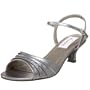 Dyeables Women's Brielle Ankle-Strap Sandal,Pewter Metallic,10 M US