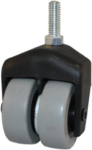 Jacob Holtz 205-2XTPR-27 X-Caster, low profile caster, thermoplastic rubber dual wheel small caster (Set of 4)