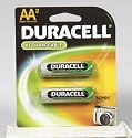 DURACELL DC1500B2N "AA" SIZE NiMH RECHARGEABLE BATTERIES CD/2