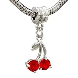 41DmI9d1sLL. SL160  July Cherry Crystal Dangle Beads Fits Pandora Charm Bracelet