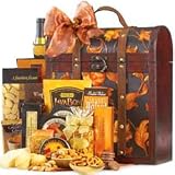 Autumn Leaves Gourmet Food Picnic Hamper - Wooden Chest Gift Basket
