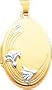 14K Two Tone Gold Flower Locket Pendant Jewelry New |A