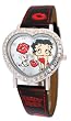 Betty Boop Women's Heart Shape Leather Strap Watch #BB-W540A