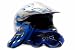 Youth Motocross ATV Dirt Bike MX Helmet, Gloves and Goggles Blue Flame, Small