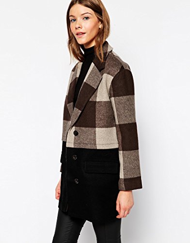 Parka London Drop Shoulder Coat in Check 並行輸入品