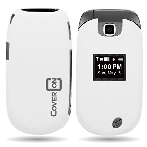 CoverON(TM) Hard Cover Case with WHITE RUBBERIZED for LG VN150 REVERE 2 With PRY- Triangle Case Removal TooL