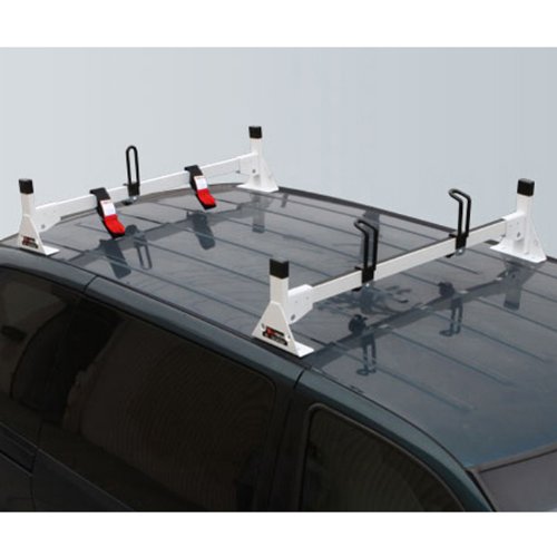 White H1 Steel Universal Van Roof Rack 2 Bar Low Profile ladder 42