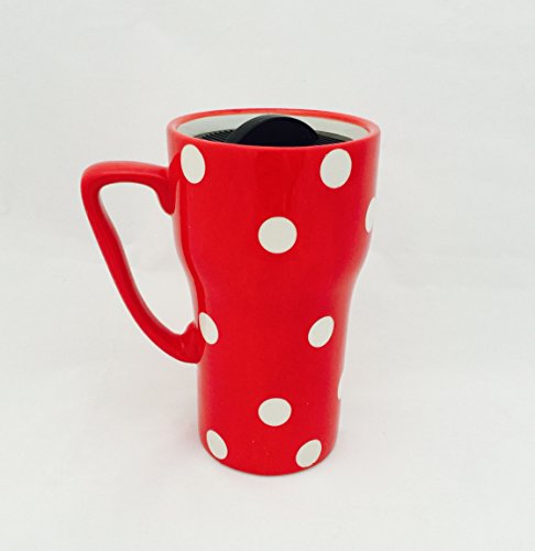 Polka Dots Travel Mug Color: Red