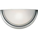 Energy Star 13W Eclipse Brushed Steel Compact Fluorescent Sconce Lamp with Electronic Ballasts