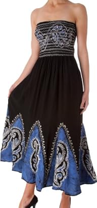 Batik Print Embroidered Sleeveless Sm…