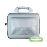 Amazon Kindle DX Hard Shell SLEEVE CASE Cover Pouch Carrying Bag with Extra Accessories Pocket-- SILVER + Vangoddy tm, Live*Laugh*Love wrist band!!!