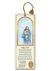 Religious Tassel Bookmark - Paradise - Laminated with Gold Foil Embossed Medal Design - Appropriate Prayer Included