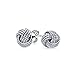 Bling Jewelry 925 Sterling Silver Twisted Love Knot Stud Earrings