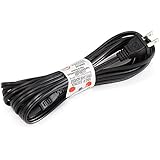 Monoprice 107674 15-Feet 18AWG Figure 8 Shape AC Power Cord Cable without Polarized C-7/1-15P, Black