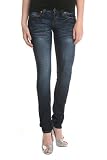 Blue Destroyed Patch Skinny Jeans
