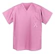 Pink Ribbon Pink Scrubs Tops SHIRT Breast Cancer Support For HER -Officially Licensed NCAA College Logo Apparel Unique GIFT Ideas For Mom Nurses Ladies Students Graduation