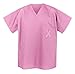 Pink Ribbon Pink Scrubs Tops SHIRT Breast Cancer Support For HER -Officially Licensed NCAA College Logo Apparel Unique GIFT Ideas For Mom Nurses Ladies Students Graduation