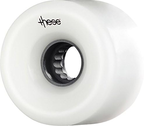 These ATF-327 Centerset White / Black Longboard Wheels - 66mm 82a (Set of 4)