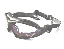 Black Frame Ladgecom Clear Lens Winter Cycling and Running Glasses