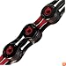 KMC X10SL DLC Bicycle Chain (Black/Red, 1/2 x 11/128 - Inch, 116 Links)
