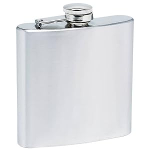Maxam 6oz Stainless Steel Flask With Screw Down Cap Sleek Pocket-Size Features Design