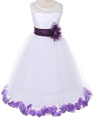 Girls Lace High-Neck  Dress With a Sash 