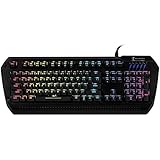 Tesoro Lobera Spectrum G5SFL Brown Mechanical Switch USB Hub Single Individual Per Key Full Color RGB LED Backlit Side Illuminated Mechanical Gaming Keyboard TS-G5SFL BW