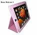 Bear Motion ® Genuine Leather Case for iPad 2 2nd Generation / iPad 3 3rd Generation Folio with 3-in-1 built-in Stand for Apple iPad 2 / iPad 3 (Latest Generation) Tablet (Pink)