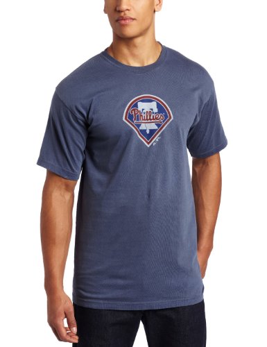 MLB Men's Philadelphia Phillies Big Time Play Short Sleeve Pigment Dye Tee (Pigment Denim, Medium) at Amazon.com
