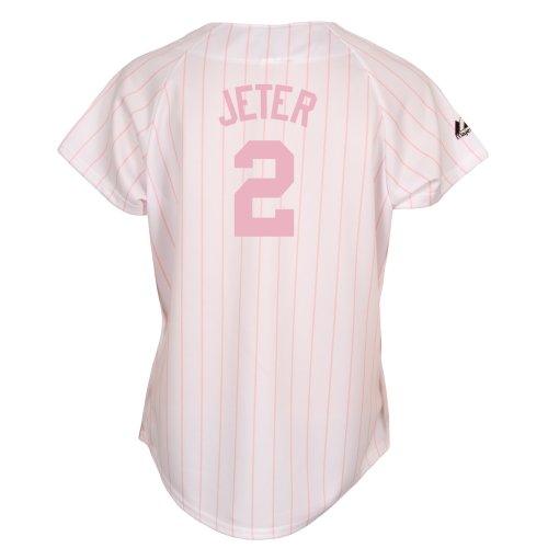Derek Jeter New York Yankees Women's Pink Replica Jersey