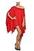 Zeagoo Women Batwing Sleeve Off Shoulder Irregular Hem Loose Cloak Tops Tunics