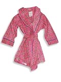 Sara's Prints - Toddler Boys Flannel Belted Bath Robe, Red, Green, Navy